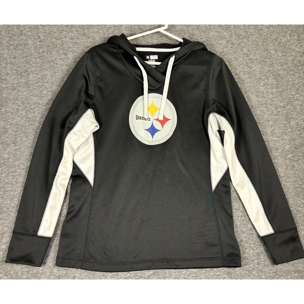 Football NFL Team Apparel Pittsburgh Steelers Women's M Black TX3 Warm Hoodie